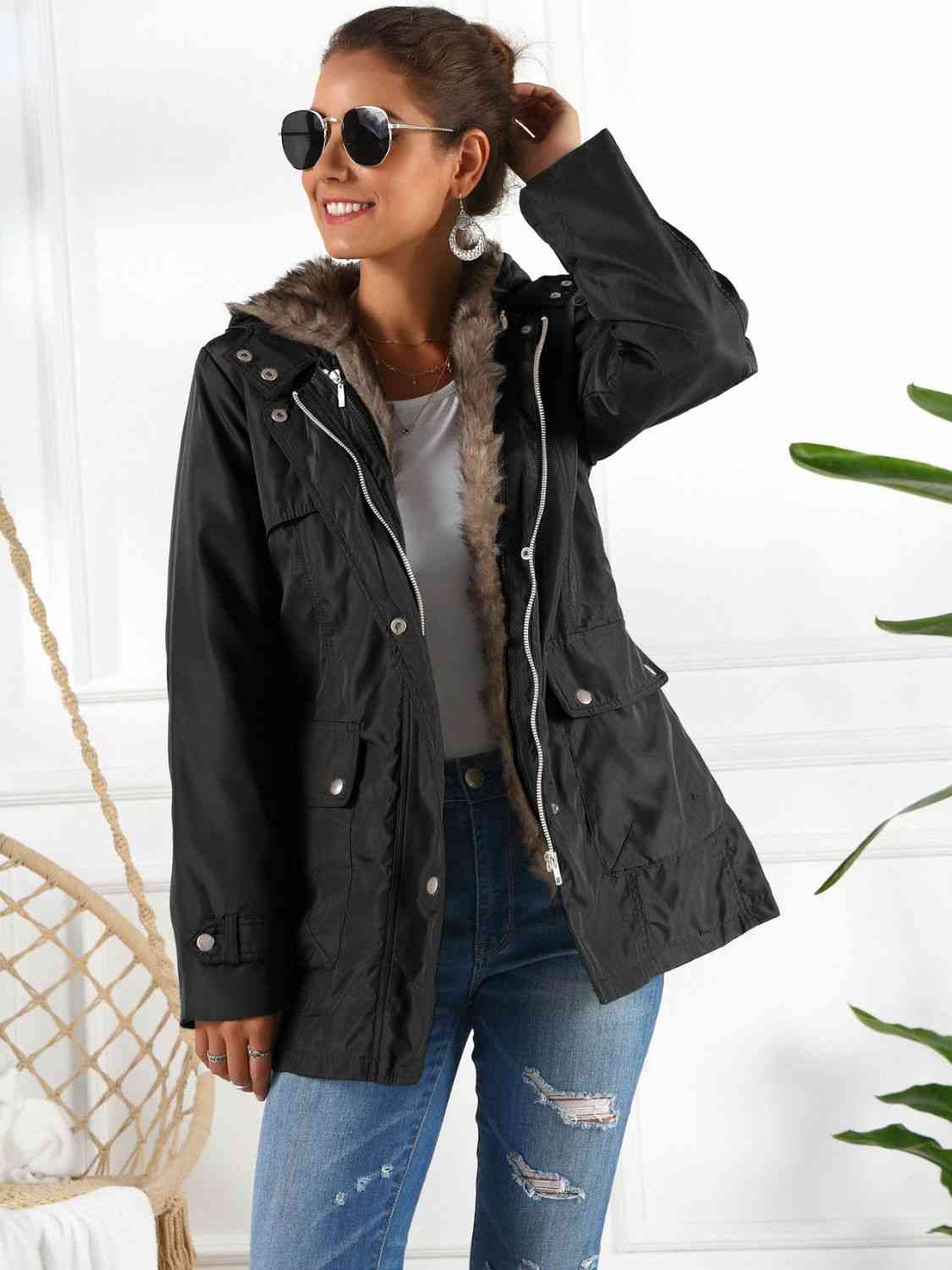 Full Size Hooded Jacket with Detachable Liner (Three-Way Wear)