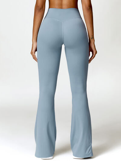 Twisted High Waist Active Pants with Pockets